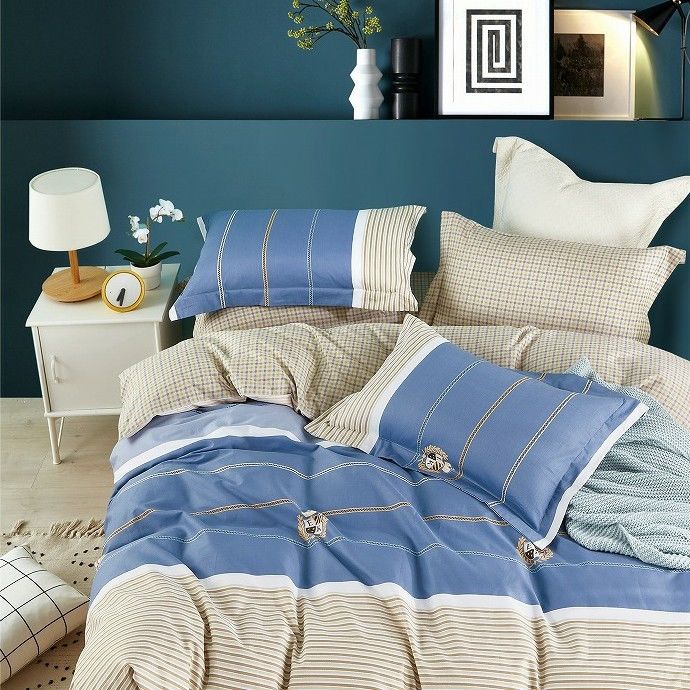 a tampa 100% barata impressa fundamento da edredão da folha de cama do algodão ajusta o grupo personalizado do cobertor da edredão do grupo do fundamento dos bedlinen