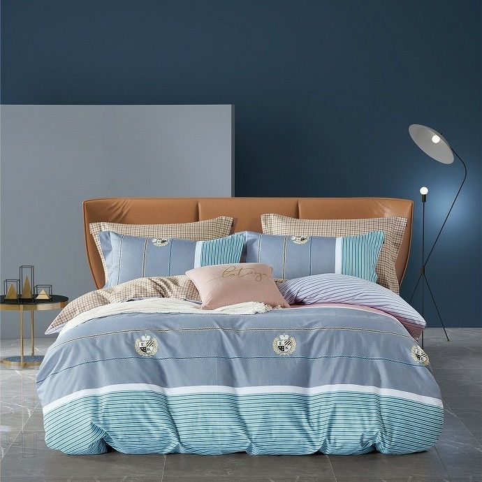 a tampa 100% barata impressa fundamento da edredão da folha de cama do algodão ajusta o grupo personalizado do cobertor da edredão do grupo do fundamento dos bedlinen