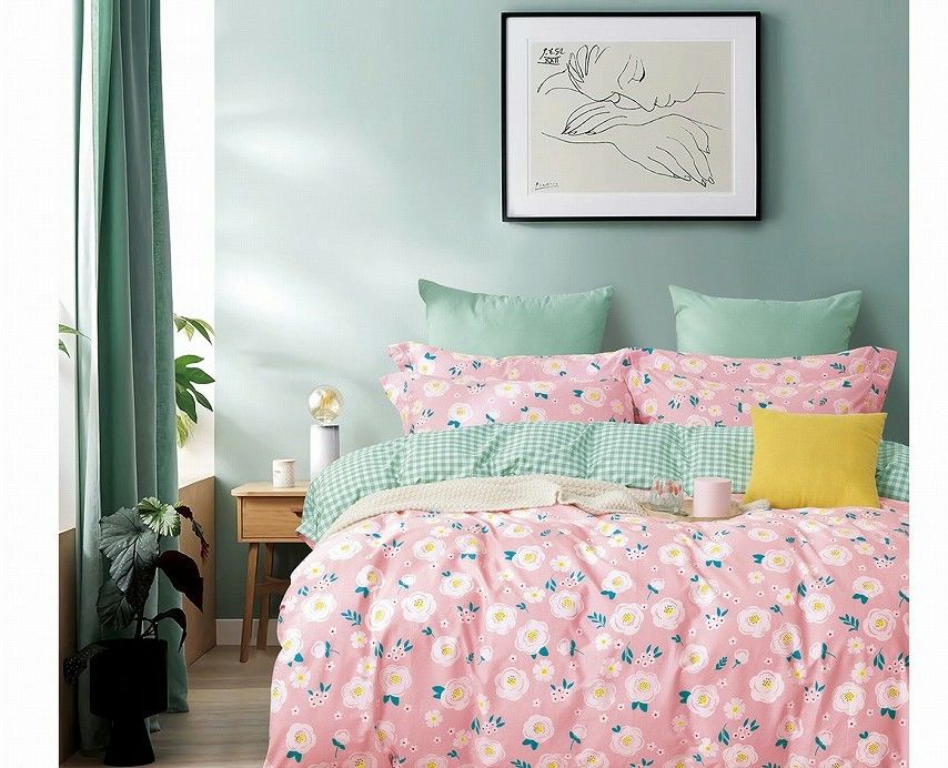 A edredão floral do algodão 200TC cobre a multi impressão a cores