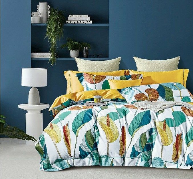 A folha de cama de 300 TC ajustou a rainha 100% do algodão de Comfortor a edredão da tampa que do fundamento se ajustou feito sob encomenda