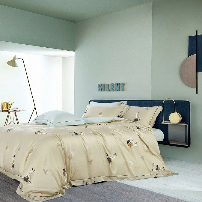 O fundamento macio imprimindo reativo da casa das folhas de seda de 230TC Tencel ajustou a caixa 100% do descanso de Tencel