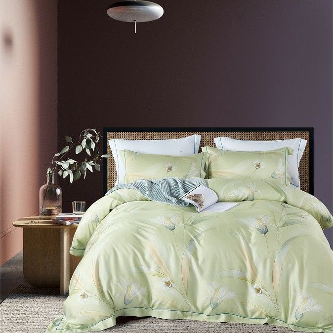 O fundamento à moda de Tencel ajusta 230 folhas de cama amigáveis coloridas da massagem do TC Eco 4 PCes