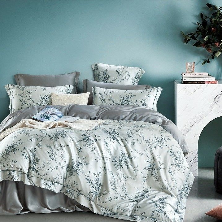 Design floral reativo orgânico liso luxuoso da cópia da folha 100% Tencel de 60S Tencel