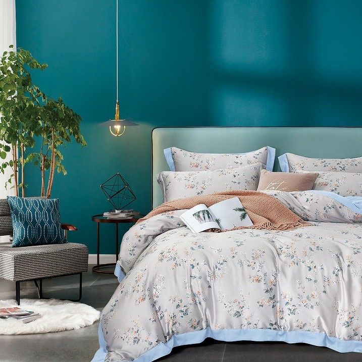 60s Ring Spun Luxury Tencel Bedding ajusta de Tencel dos Bedsheets da edredão da tampa a folha 100% de cama