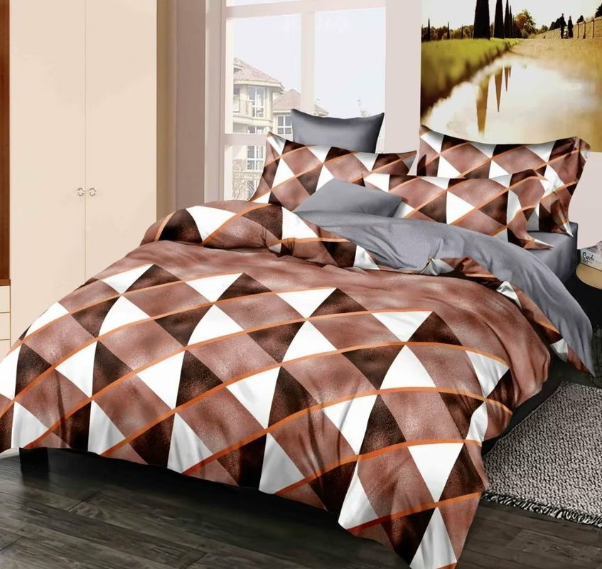 O fundamento de Microfiber de matéria têxtil da casa ajusta o multi poliéster 100% da impressão a cores 4 PCes fronha de almofada e tampa da edredão