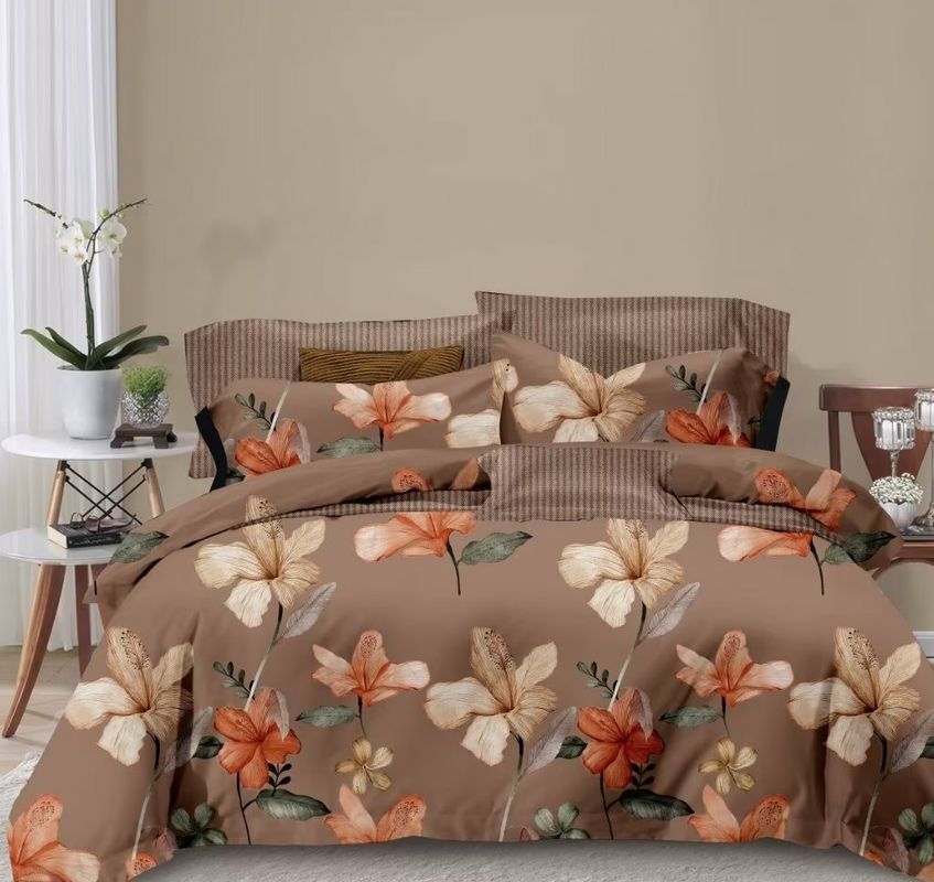 a tampa 100% da edredão de 70-130gsm Microfiber ajustou a multi impressão a cores