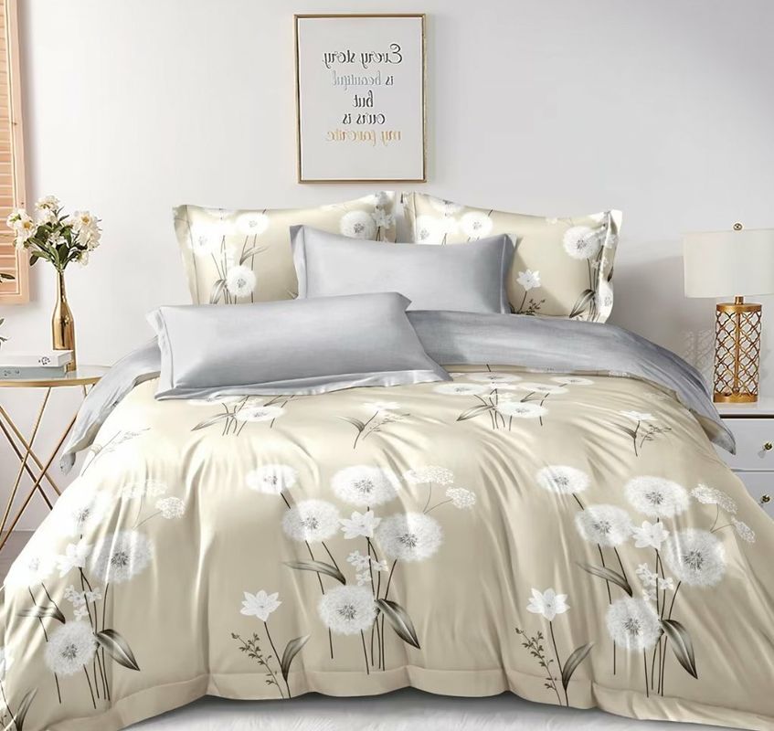 O multi fundamento de Microfiber da impressão a cores ajusta a tampa adornada o poliéster 100% da edredão